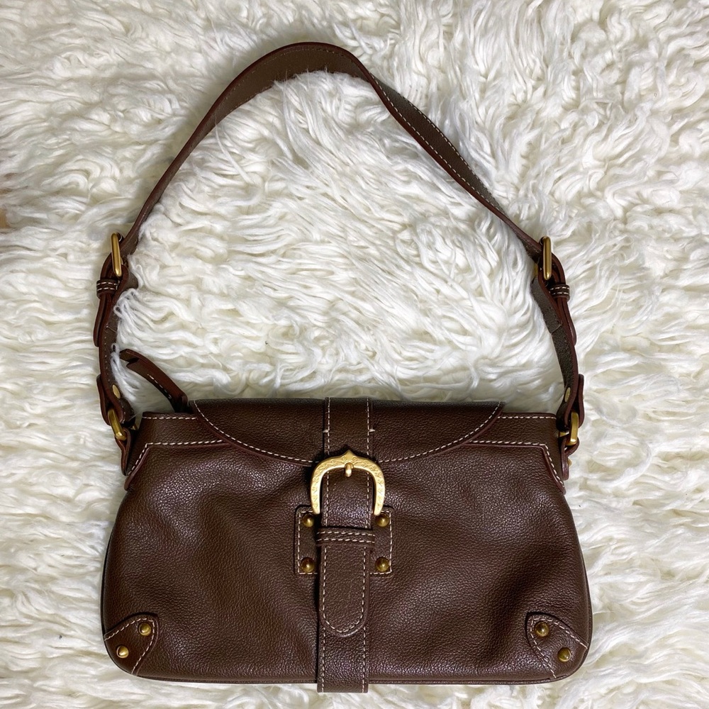 Dooney & Burke Brown Leather Shoulder Bag